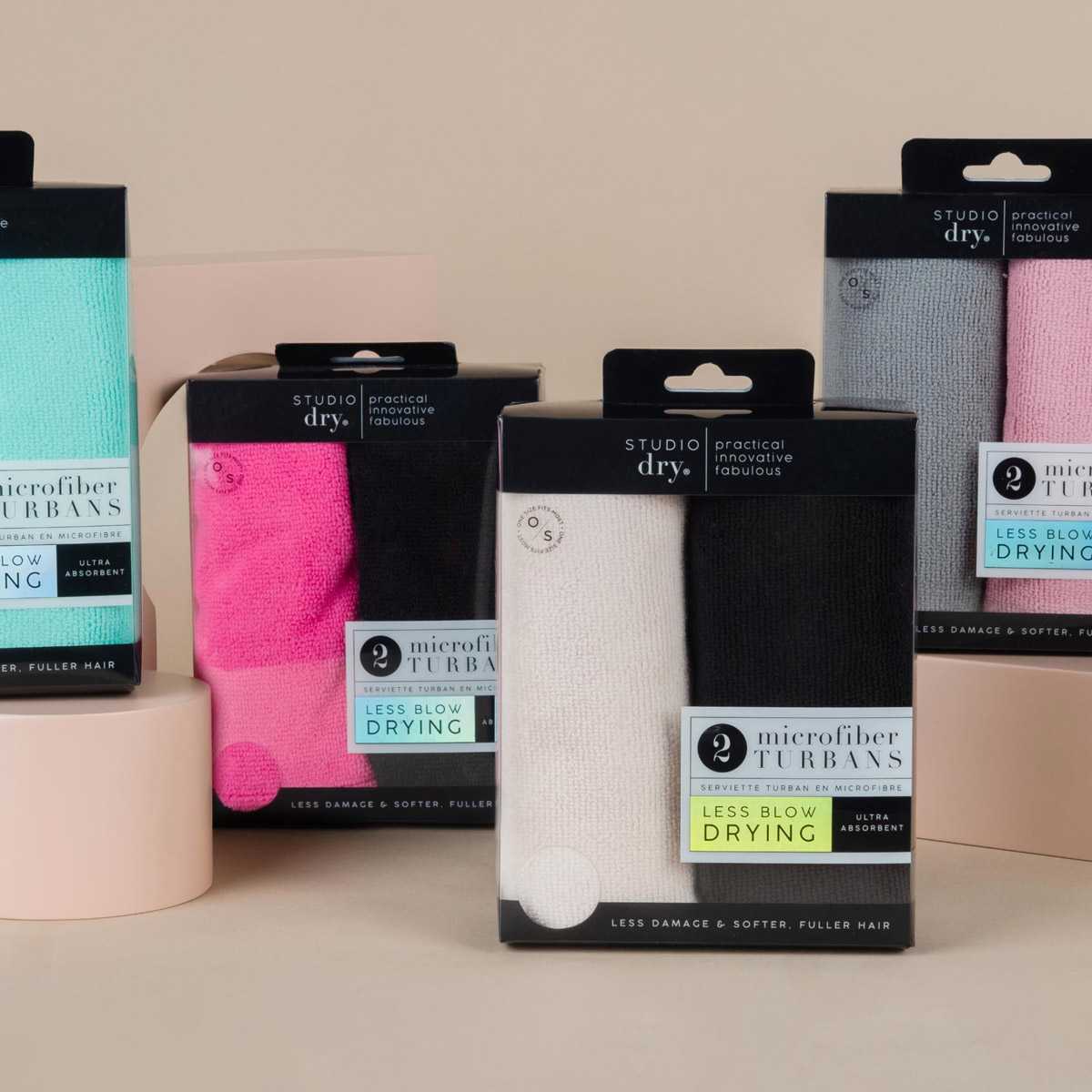 Hair-drying turban towels
